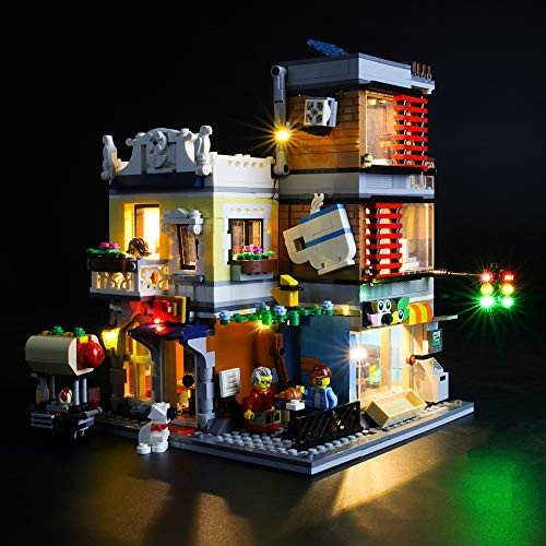 LIGHTAILING Light Set for (Creator Townhouse Pet Shop & Café) Building Blocks Model - Led Light kit Compatible with Lego 31097(NOT Included The Model)