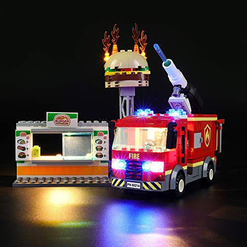 LIGHTAILING Light Set for (City Burger Bar Fire Rescue) Building Blocks Model - Led Light kit Compatible with Lego 60214(NOT Included The Model)