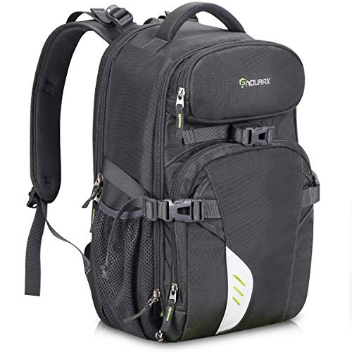 Endurax Video Camera Backpack Fit 2 DSLR/SLR Camera, 3-5 Lenses, 15.6 inch Laptop for Outdoor Travel (Grey)
