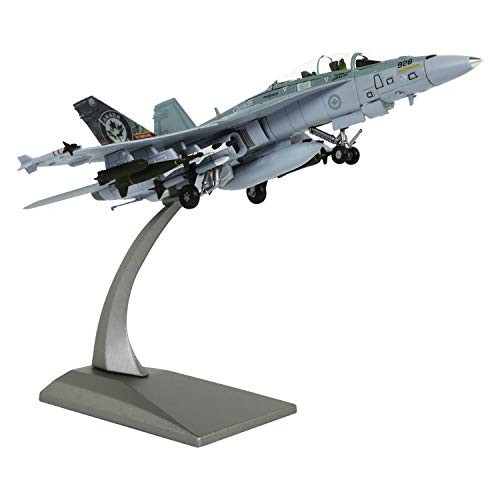 HANGHANG 1/100 Scale F/A-18B Canadian Air Force Fighter Attack Plane Metal Fighter Military Model Fairchild Republic Diecast Plane Model for Commemorate Collection