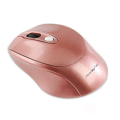 Jewaytec Mute Wireless Mouse 2.4GHz with USB Receiver for Notebook, PC, Laptop, Computer (Rosegold)