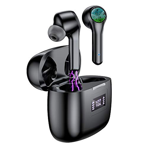 FRUCASE Wireless Earbuds Bluetooth 5.0 Headphones in-Ear Stereo Wireless Earphones IPX7 Waterproof 30H Playtime Bluetooth Earbuds Touch Control with Microphone Binaural Calls Premium Sound