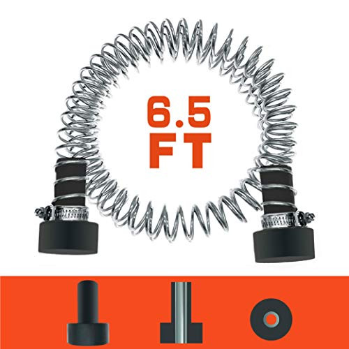 Trsmima Heavy Duty Stainless Steel Zipline Spring Brake Extra Long 6.5 FT, Zipline Stopper, Kids Backyard Zip Line Spring Braking System/Stop/Stopper for 3/16 1/4 5/16 3/8 inch Wire