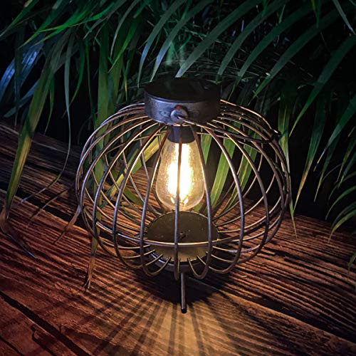 Solar Lantern Outdoor, pearlstar Metal Solar Light with Base Waterproof for Garden Yard Patio Pathway Decoration - 8 Solar Table Lamp - Hanging Solar Light (Copper) Solar Lantern Outdoor, pearlstar Metal Solar Light with Base Waterproof for Garden Yard Patio Pathway Decoration - 8 Solar Table Lamp - Hanging Solar Light (Copper)
