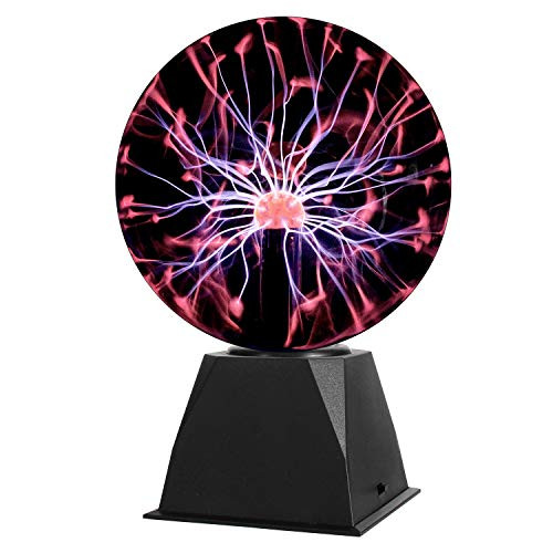 Gresus 8 Inch Magic Plasma Ball Lamp - Touch & Sound Sensitive Interactive USB Powered Plasma Lamp Nebula Sphere Globe, Science Educational Gift for Decorations/Parties/Bedroom
