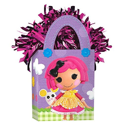 Amscan Girls Lalaloopsy Mini Tote Party Balloon Weight, 5.7 oz, Purple/Pink