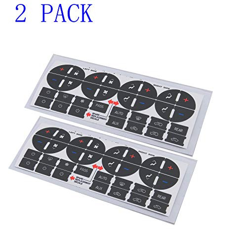 2 Pack AC Dash Button Sticker Repair Kit Compatible for Silverado Sierra Chevrolet 07-13