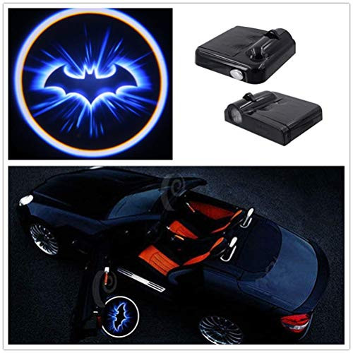 2Pcs for Batman Car Door Lamp, No Drilling Wireless Magnetic Car Door Step LED Welcome Logo Shadow Ghost Light Laser Projector for Batman All Car Models
