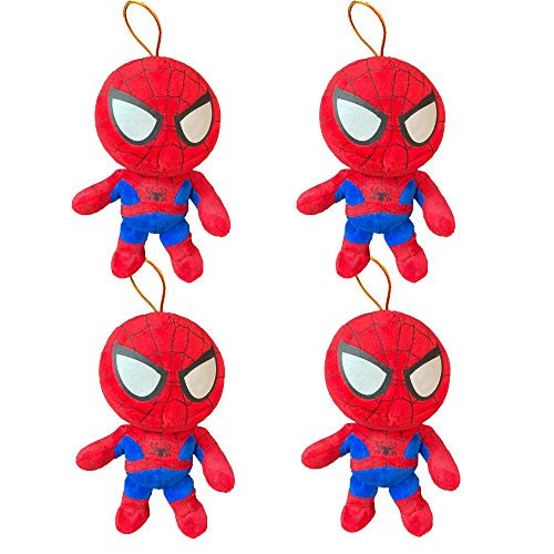 YME 6.7" Spider-Man Plush Figure Set of 4,The Amazing Spider-Man Plush Doll for Kids Gift,Spiderman Soft Plush Doll Toy