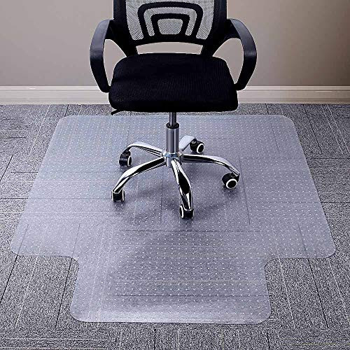 AiBOB Chair Mat for Low Pile Carpet, Flat Without Curling, 48 X 36 inches Office Carpeted Floor Mats for Computer Desk