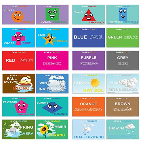 Creanoso Spanish Vocabulary Flashcards (24 Cards x 1 Set )