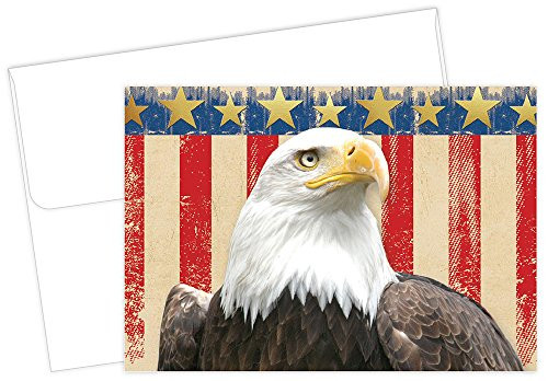 Great Papers! Patriotic Foil Thank You Note Card and Envelope, 4.875" x 3.375", 20 count (2017049)