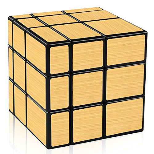 D-FantiX Shengshou Mirror Cube 3x3 Speed Cube Gold Mirror Blocks Puzzle Toys