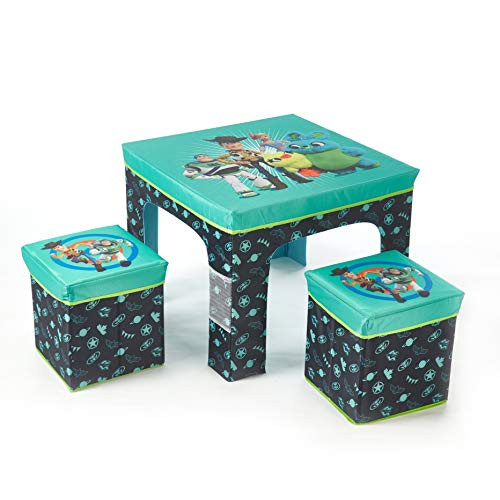 Idea Nuova Disney Toy Story 4 3 Piece Collapsible Set with Storage Table and 2 Ottomans