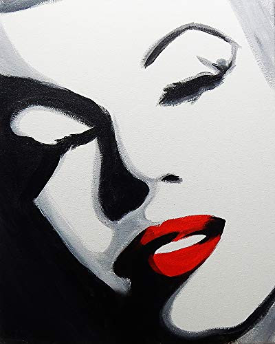 Buyartforless Pop Marilyn by Ed Capeau 16x12 Art Painting Reproduction Canvas, White