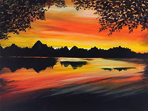 Buyartforless Mystic by Ed Capeau 16x12 Art Painting Reproduction Canvas, Orange