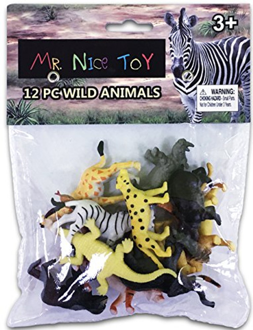 Mr. Nice Toy 12 Piece Wild Animal Set Assortment 2" to 3" figures Mr. Nice Toy 12 Piece Wild Animal Set Assortment 2" to 3" figures
