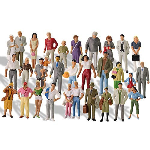 O Gauge Figures All Standing P4310-30-NUS 1:43 O Scale Model Trains Passengers 30 Different Poses People Model Railway for Miniature Scenes