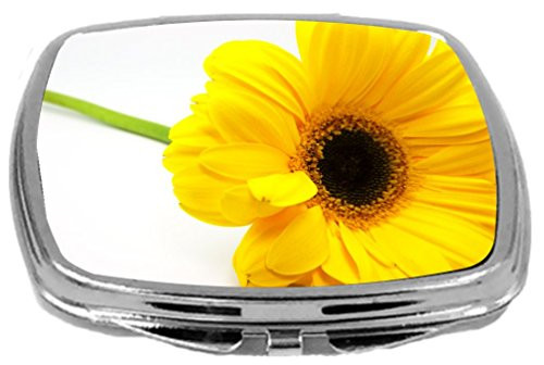 Rikki Knight Close-Up Design Compact Mirror, Yellow Sunflower Macro, 3 Ounce