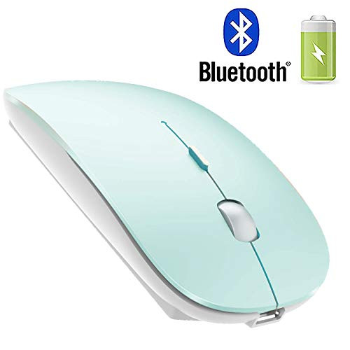 Rechargeable Bluetooth Mouse for Mac Laptop Wireless Bluetooth Mouse for MacBook Pro MacBook Air Windows Notebook MacBook (Jelly Blue)