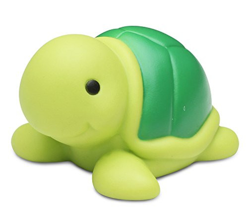 DolliBu Sea Turtle Bath Buddy Squirter - Floating Green Turtle Rubber Bath Toy, Fun Water Squirting Bathtime Play For Toddlers, Cute Sea Life Animal Toy For The Bathtub, Beach, & Pool for Girls & Boys