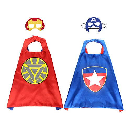 Superhero Capes for Kids Toys for 3-9 Year Old Boys Gifts Kids Dress up Super Hero Costumes(2 pc)