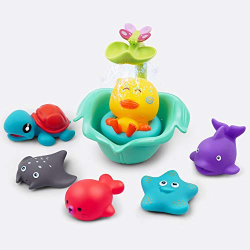 Gizmovine Baby Bath Toys for Toddlers, Floating Squirts Animal Bathtub Toys for Toddlers, Water Toys for Bathtub Kids Bath Squirt Toys