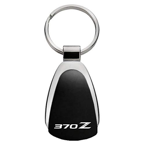 Au-Tomotive Gold, INC. Tear Drop Metal Key Ring for Nissan 370Z (Black)