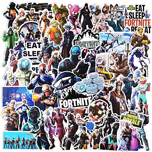 110 Pcs Game Stickers Pack for Fortnite, Aesthetic Waterproof Vinyl Stickers for Laptop Waterbottle Flasks Ps4 Xbox MacBook Copmputer Car Bike, Funny Decals Stickers Gfift for Kids Teens Boys Girls.