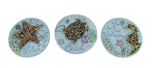 Chesapeake Bay Welcome Beach Relax Decorative Coastal Stepping Stones or Wall Hangings Set