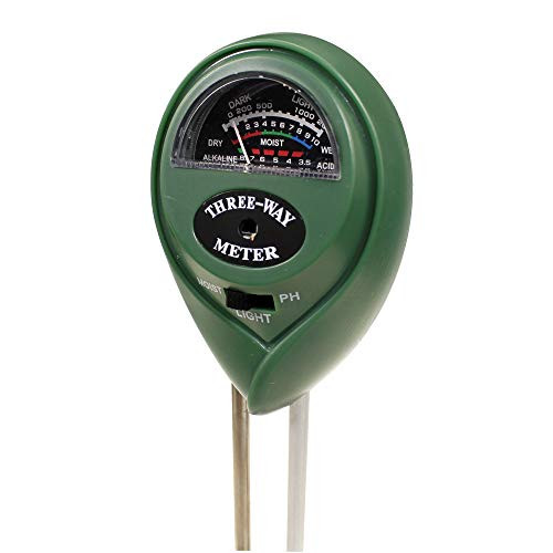 Soil pH Meter, 3-in-1 Soil Tester Moisture Meter, Light and PH Plant Tester Gardening Tools for Home, Farm, Lawn, Indoor & Outdoor(No Battery Needed)
