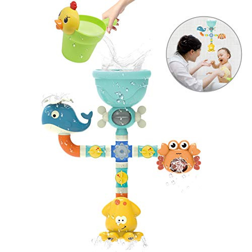 Bath Toys,Bath Toys for Toddlers Waterfall Fill Spin,Bathtub Toys for 2 3 4 Year Old Kids