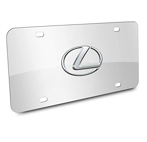 Heavy Duty Premium Lexus License Plate Cover for All Car Models, Stainless Steel Chrome Front License Plate Covers