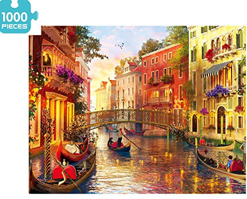 Puzzles for Adults 1000 Piece - Jigsaw Puzzles 1000 Pieces for Adults or Kid Romantic Venice - Jigsaw Puzzles Indoor Toy - 29.5 19.7 Inch