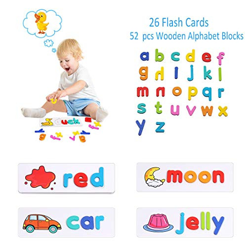 YongLe See and Spell Learning Toys Sight Words Games Matching Letter Puzzles Montessori Preschool Educational Toys for Kids Boys Girls Age 3+ Years Old YongLe See and Spell Learning Toys Sight Words Games Matching Letter Puzzles Montessori Preschool Educational Toys for Kids Boys Girls Age 3+ Years Old