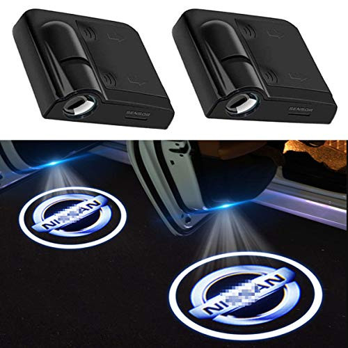 2Pcs for Car Door Lights Logo for NISSAN, Car Door Led Projector Lights Shadow Ghost Light,Wireless Car Door Welcome Courtesy Lights Logo