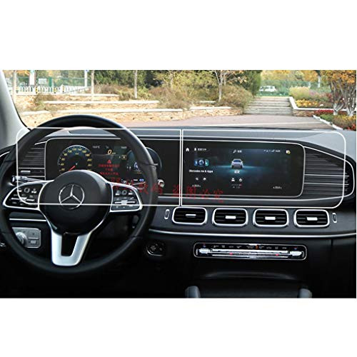 Littrain Tempered GLass Screen Protector Compatible With 2019 2020 Mercedes Benz GLE GLS,Accurate Size,Anti Scratch,Navigation Accessories for Mercedes Benz GLE GLS