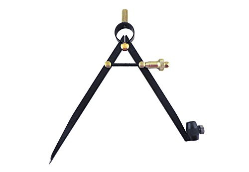 Ledin 6 Inch/150 mm French La Cible Yankee Dividers Compass, Quick Speed Nut, Rapid Adjust, Pencil Holder, Black Metal Finish, Flat Leg, Hardened Points, Fine Adjustment Mechanism CO150B19