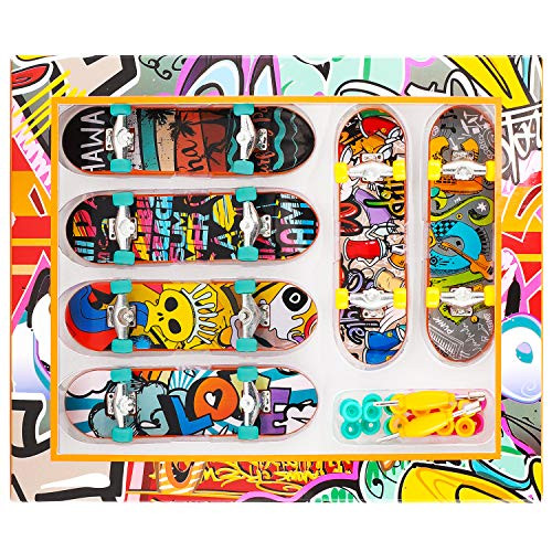 HEHALIs 6 PCS Fingerboard Professional Mini Finger Skateboards for Kids Birthday Gifts