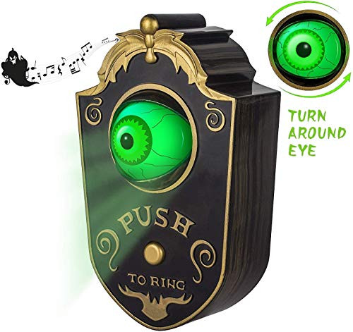 Halloween Decoration, Halloween Doorbell, Haunted Doorbell Animated Eyeball Halloween Decor with Spooky Sounds, Trick or Treat Event for Kids, Haunted House Halloween Party Prop Decoration Halloween Decoration, Halloween Doorbell, Haunted Doorbell Animated Eyeball Halloween Decor with Spooky Sounds, Trick or Treat Event for Kids, Haunted House Halloween Party Prop Decoration