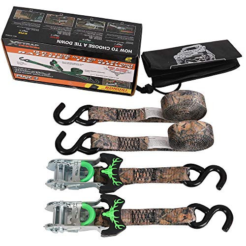 XSTRAP Ratchet Tie Down Straps 2PK 3000LBS (Camouflage)