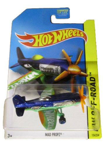 Hot Wheels 2014 Hw Off-Road Daredevils Blue Mad Propz Airplane 124/250