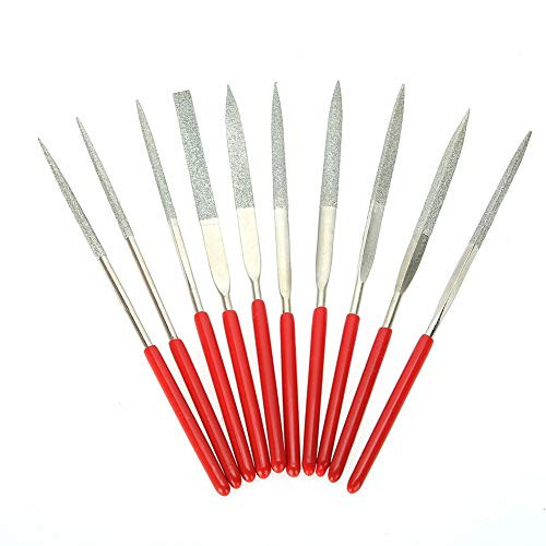 10pcs Wood RASP with Premium Grade Steel Hand File, Round RASP, Half Round Flat & Needle Files, Filing Tool Woodworking DIY MINi Handcraft Wood Rasp Files Needle Set for Sharping Wood & Metal Tools