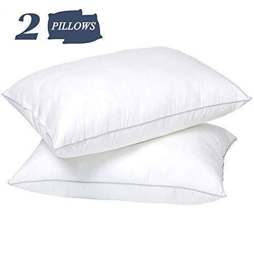 NEKOCAT Bed Pillows for Sleeping 2 Pack,Queen Size 20"x 30" Hypoallergenic Pillow for Side and Back Sleeper,Hotel Collection Gel Pillows,Down Alternative Cooling Pillow with Soft Premium Fiber Fill