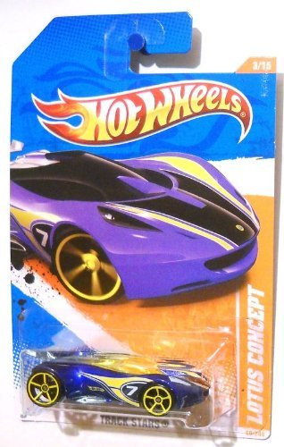 2011 Hot Wheels 68/244 - Track Stars 3/15 - Lotus Concept (Purple & Yellow)
