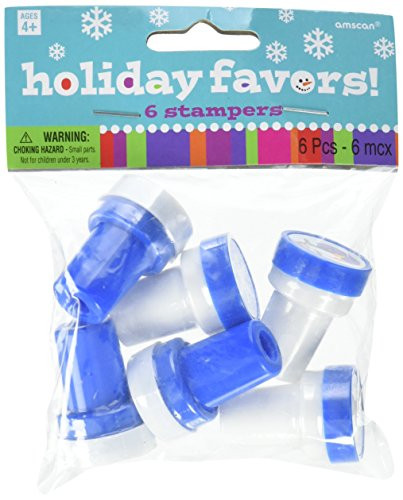 amscan Winter Fun Stamp Set, 6 Ct. | Christmas Favor