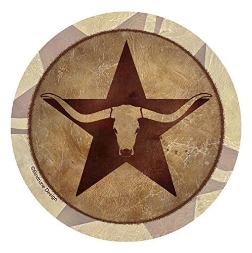 Thirstystone Stoneware Coaster Set, Western Star Longhorn