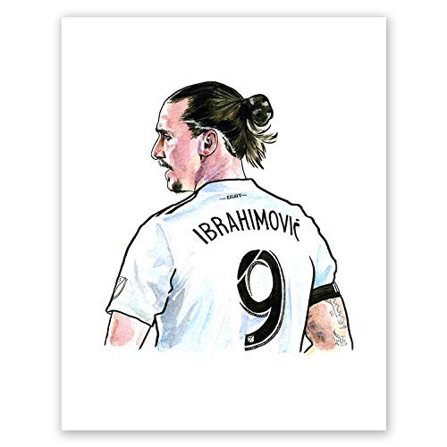 AtoZStudio Zlatan Ibrahimovic Poster // Art Print // Soccer Wall Decor // Famous Player // Sport Artwork (8x10)