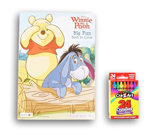 Winnie the Pooh Big Fun Book to Color with box of Crayons