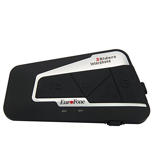 EuroFone Bluetooth Intercom Motorcycle Helmet Bluetooth Headset Full Duplex Interphone Up to 1600M
